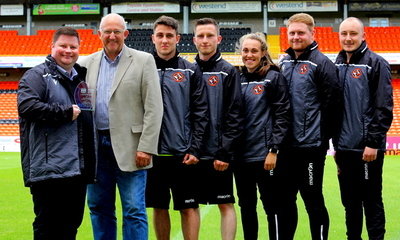 The Dundee United Community Trust  Team including DUCT Chair David Dorward
