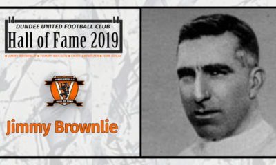 image showing hall of fame crests and picture of jimmy brownlie