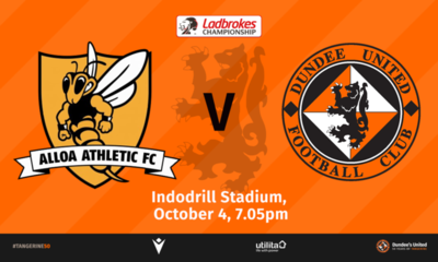 Ticket information for Friday night's match against Alloa